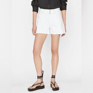 NWT Frame Denim Triple Stitch Detail Shorts White 26